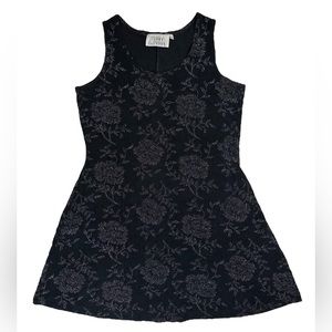 ❗️VINTAGE❗️Floral Sparkle Skater Dress